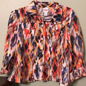 Ruby Rd Favorites Multi color Shirt/Jacket